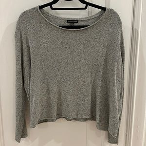 EILEEN FISHER nubby marled grey sweater